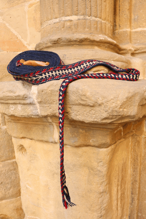 Antique Qashqai band or malband from Iran. 520x6 cms - Image 5