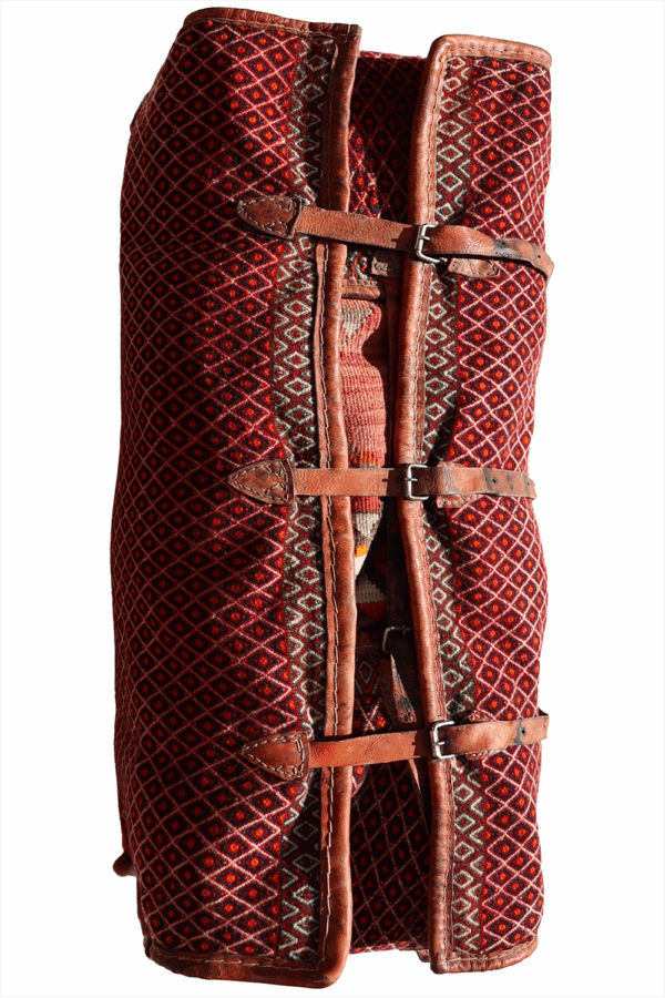 Vintage Qashqai suitcase or mafrash from Iran. 43x102x40 cms - Image 3