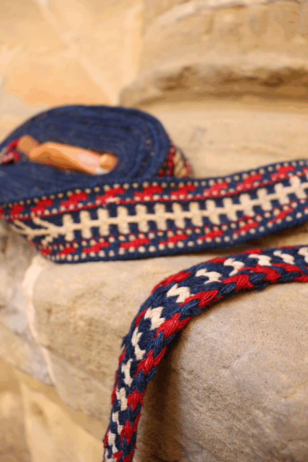 Antique Qashqai band or malband from Iran. 520x6 cms - Image 2