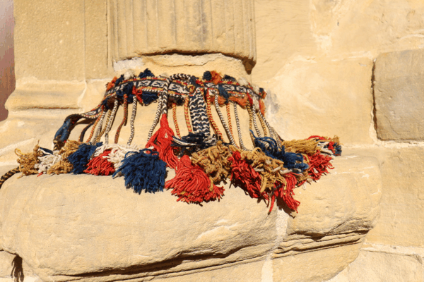 Antique Qashqai Kashkuli horse or camel band from Iran. 93x4 cms - Image 2