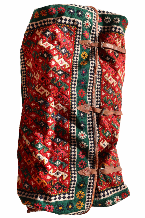 Vintage Qashqai suitcase or mafrash from Iran. 52x125x40 cms - Image 3