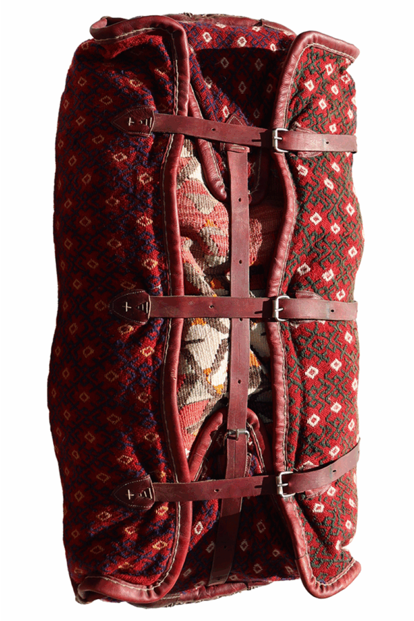 Vintage Qashqai suitcase or mafrash from Iran. 44x95x26 cms - Image 4