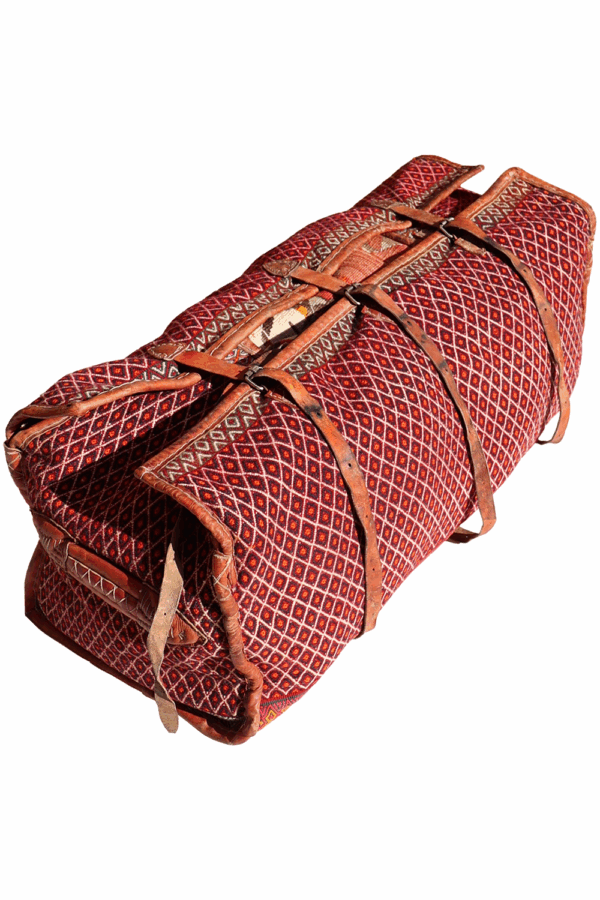 Vintage Qashqai suitcase or mafrash from Iran. 43x102x40 cms - Image 4