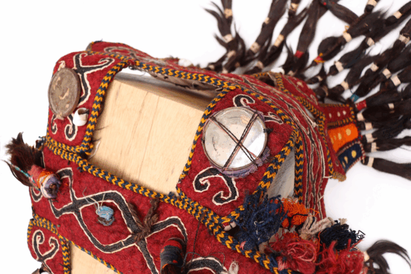 Antique Kyrgiz camel headdress, Afghanistan. 61x54 cms - Image 5