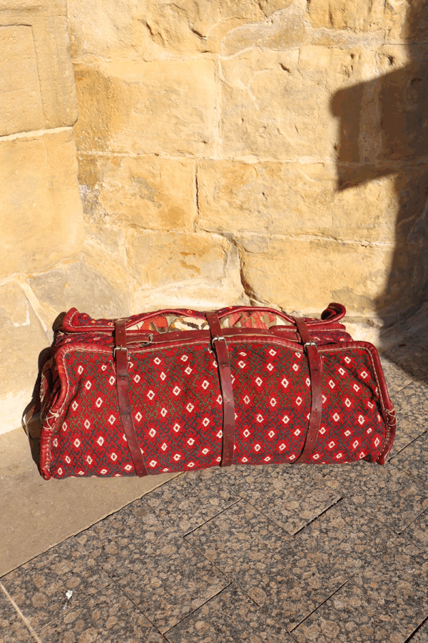 Vintage Qashqai suitcase or mafrash from Iran. 44x95x26 cms - Image 5