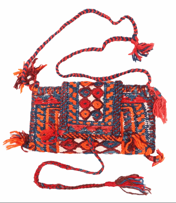 Porta libro o chanteh semi antiguo Bakhtiari, Irán. 24x24 cms