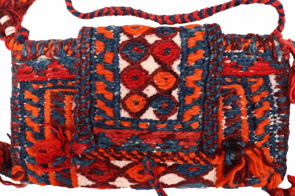 Porta libro o chanteh semi antiguo Bakhtiari, Irán. 24x24 cms - Imagen 5