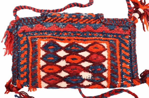 Porta libro o chanteh semi antiguo Bakhtiari, Irán. 24x24 cms - Imagen 3