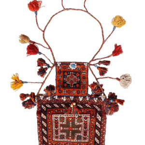 Bolsa de sal o namakdan semi antigua Qashqai, Irán. 58x41 cms