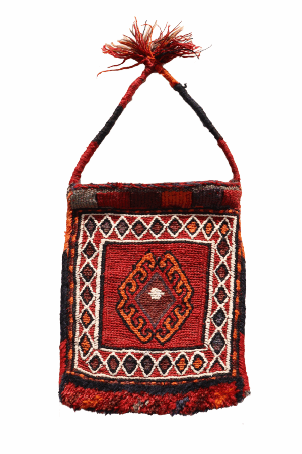 Bolso o chanteh semi antiguo Bakhtiari, Irán. 34x28 cms