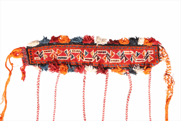 Banda semi antigua Qashqai para caballo o camello, Irán. 44x8 cms - Imagen 3