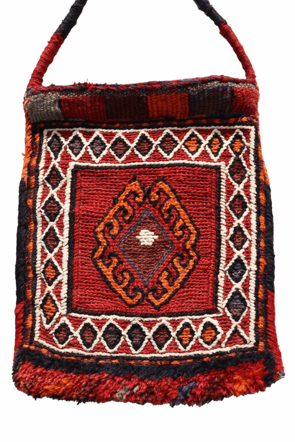 Bolso o chanteh semi antiguo Bakhtiari, Irán. 34x28 cms - Imagen 4