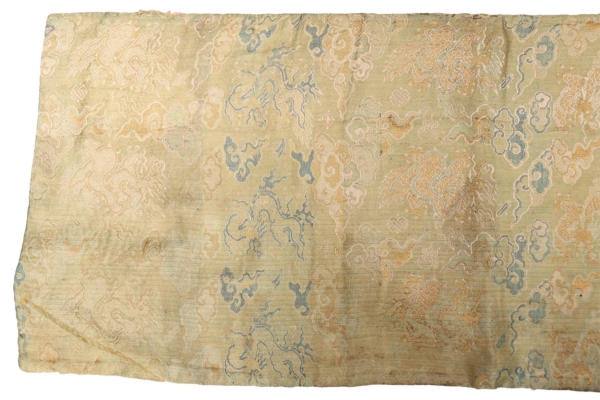 Antique Edo Period Uchishiki silk textile for shrine from Japan. 157x32 cms - Image 3