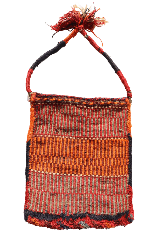 Bolso o chanteh semi antiguo Bakhtiari, Irán. 34x28 cms - Imagen 5