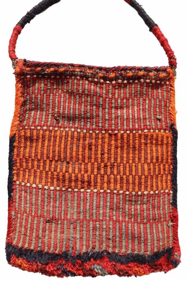 Bolso o chanteh semi antiguo Bakhtiari, Irán. 34x28 cms - Imagen 6