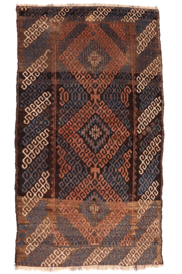 Alfombra antigua Mushwani Baluch, Afganistán. 147x85 cms - Imagen 2