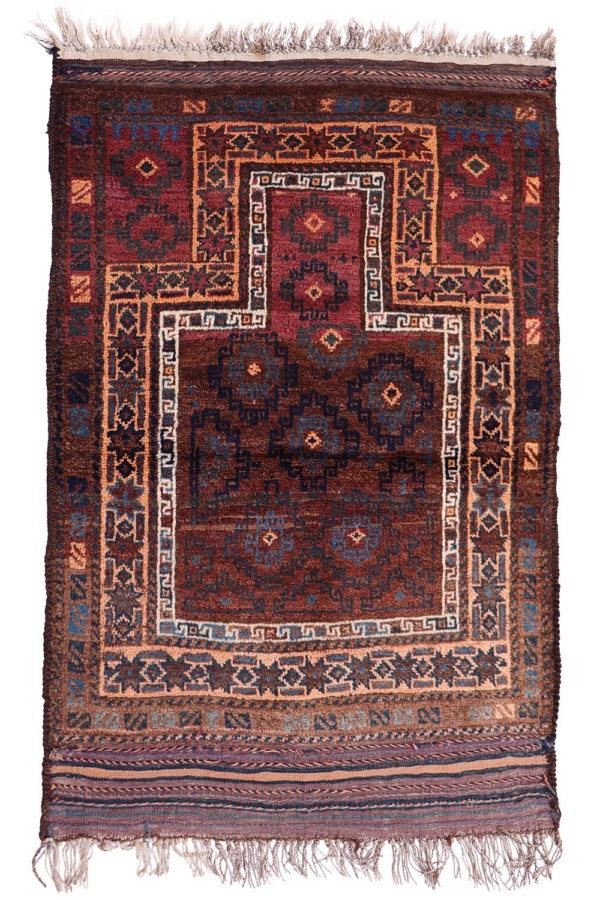Antique Mushwani Baluch rug from Afghanistan. 132x88 cms - Image 2