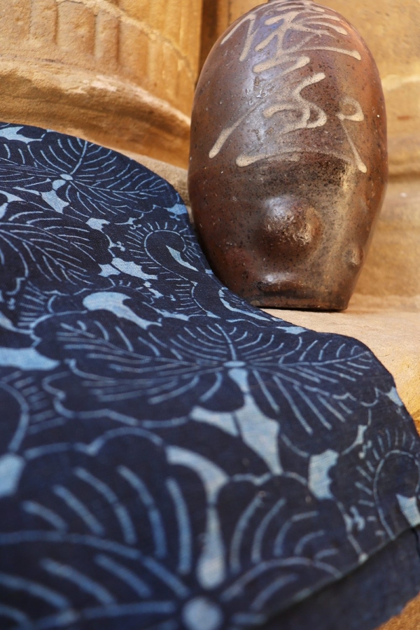 Antique bag with Tsutsugaki technique from Japan. 69x43 cms - Image 6