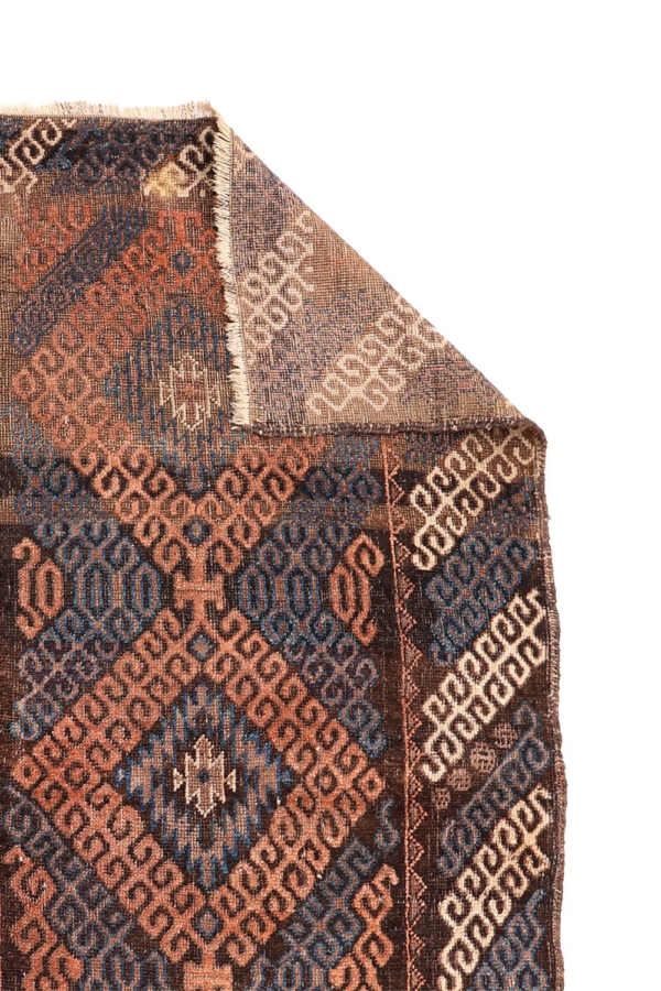 Alfombra antigua Mushwani Baluch, Afganistán. 147x85 cms - Imagen 8