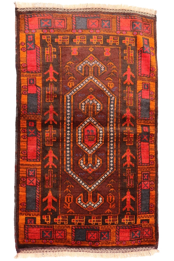 Vintage Baluch War rug from Afghanistan. 128x78 cms - Image 2