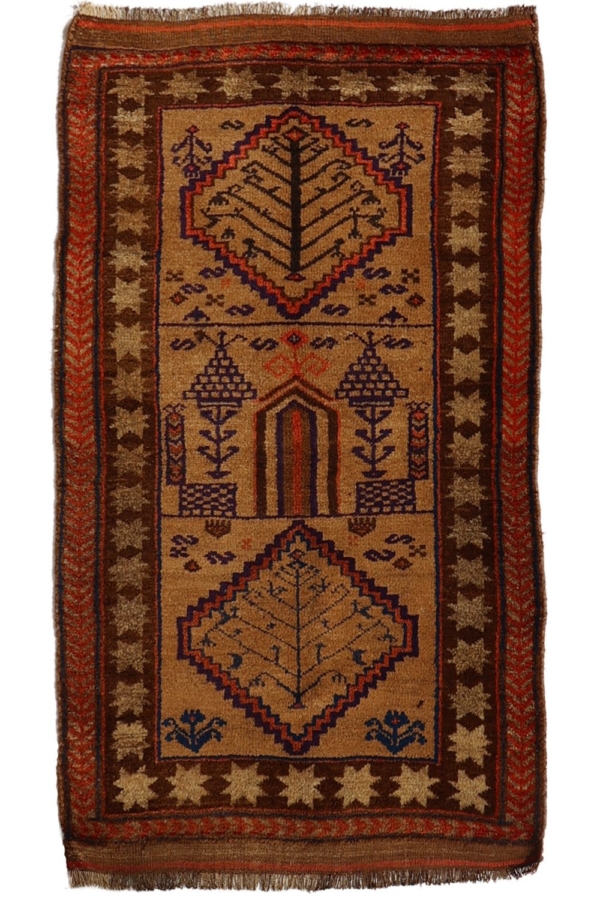 Alfombra semi antigua Kohistan Baluch, Afganistán. 150x85 cms - Imagen 2