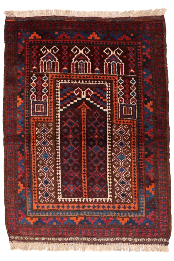 Alfombra antigua Mushwani Baluch, Afganistán. 120x87 cms - Imagen 2
