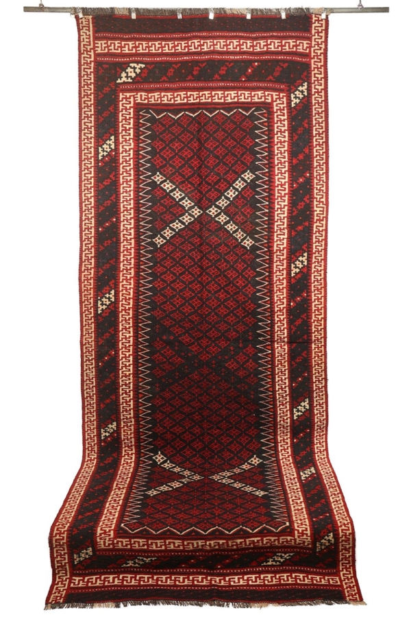 Antique Luri Bakhtiari kilim from Iran. 405x162 cms - Image 2