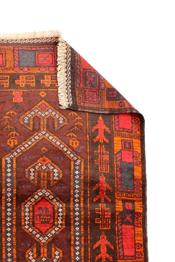 Vintage Baluch War rug from Afghanistan. 128x78 cms - Image 6