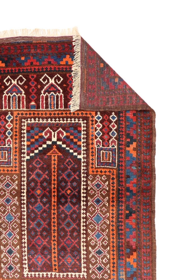 Alfombra antigua Mushwani Baluch, Afganistán. 120x87 cms - Imagen 6