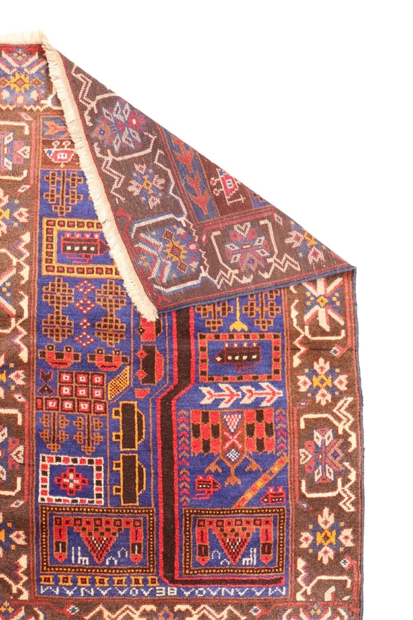Vintage Baluch War rug from Afghanistan. 141x87 cms - Image 7