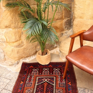 Antique Mushwani Baluch rug from Afghanistan. 120x87 cms