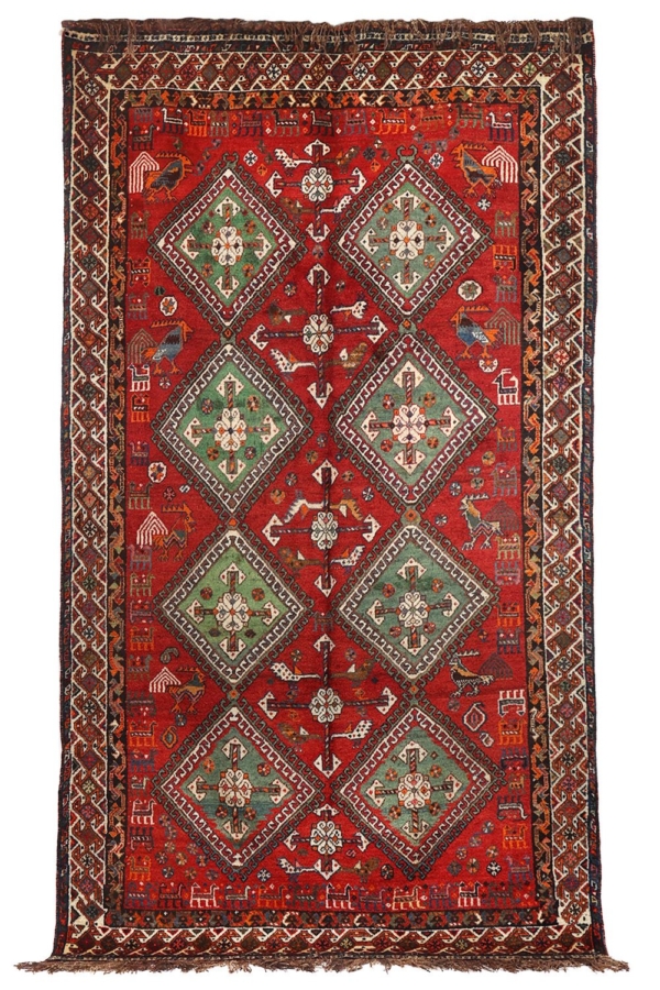 Semi-antique Shekarlu Qashqai rug from Iran. 290x163 cms - Image 2