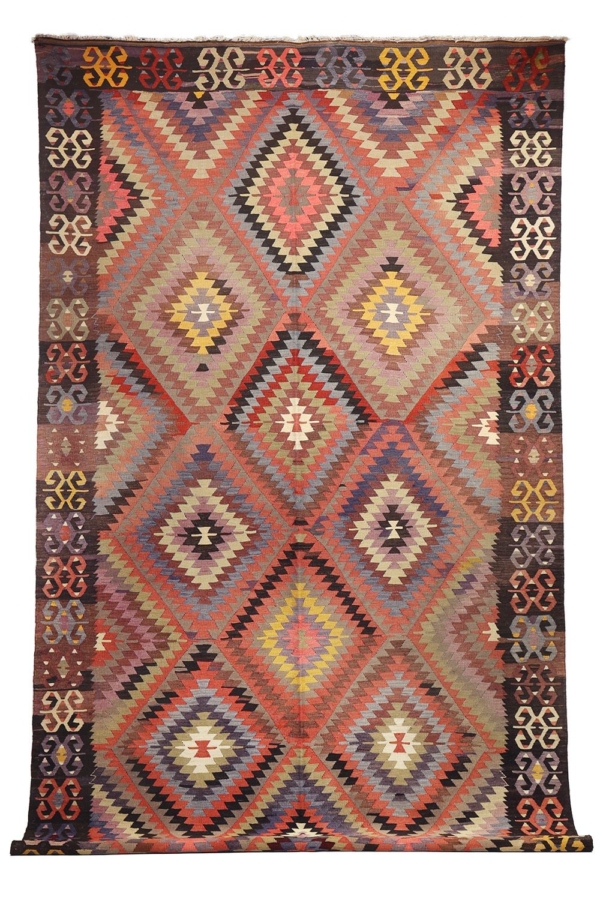 Vintage Fethiye kilim from Turkey. 340×191 cms - Image 2