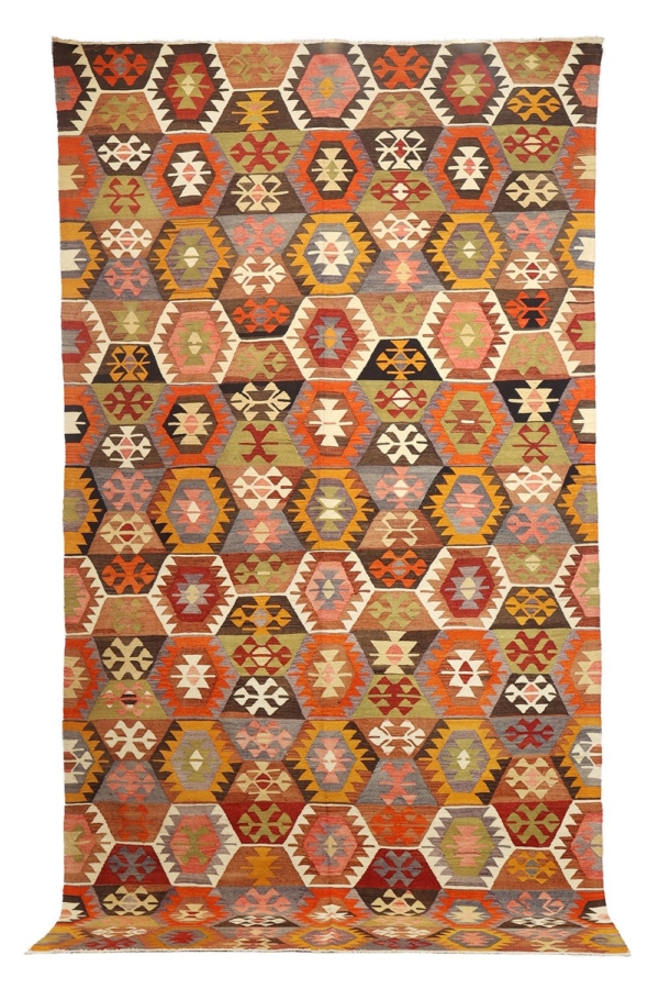Kilim vintage de Tavas, Turquía. 330×178 cms - Imagen 2