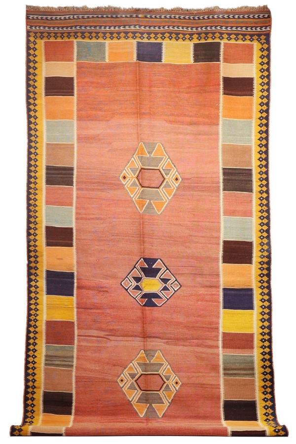 Kilim vintage Qashqai, Irán. 375×172 cms - Imagen 8