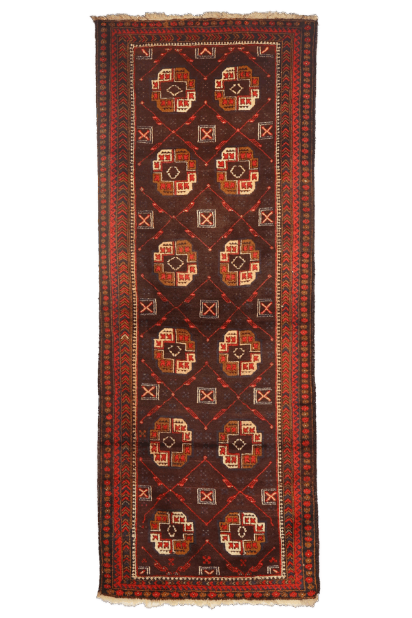 Antique Madad Khani Baluch rug from Afghanistan. 256×92 cms - Image 2