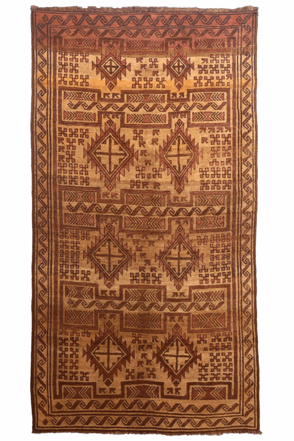 Alfombra antigua Kohistan Baluch, Afganistán. 220x116 cms - Imagen 2