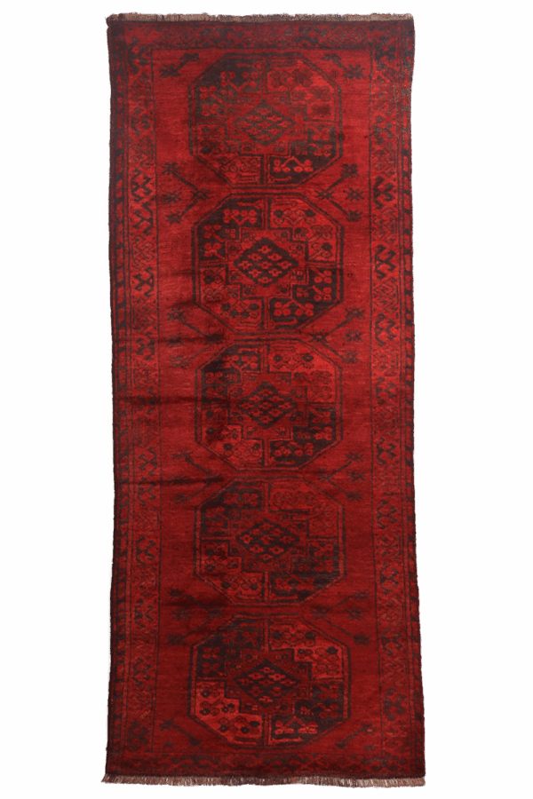 Antique Aqcha Ersari Turkman rug from Afghanistan. 216×87 cms - Image 2
