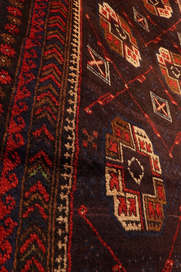 Antique Madad Khani Baluch rug from Afghanistan. 256×92 cms - Image 3