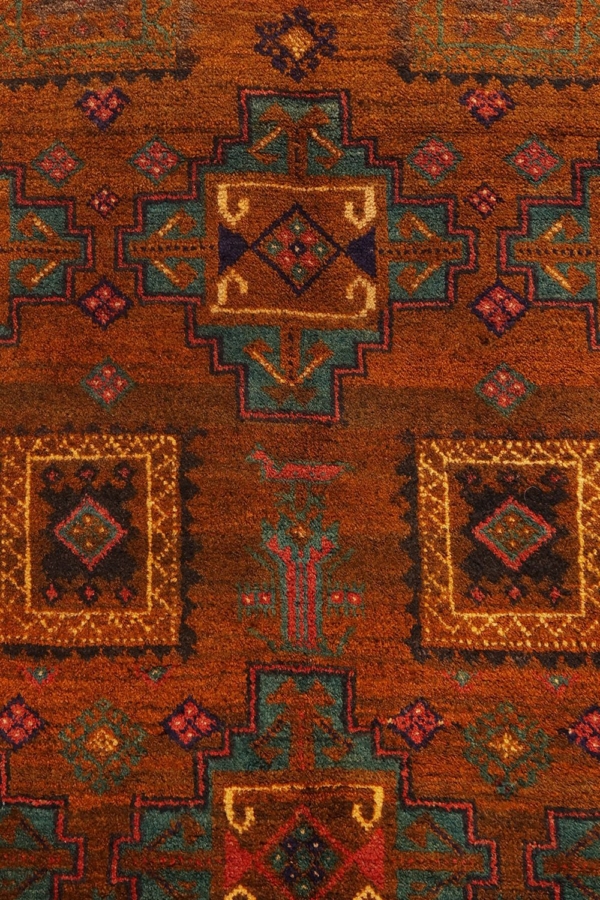 Alfombra antigua Herat Madad Khani Baluch, Afganistán. 238×107 cms - Imagen 5