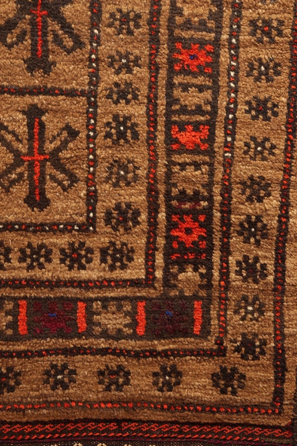 Alfombra semi antigua Baluch, Afganistán. 230x114 cms - Imagen 3