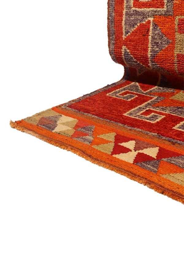 Alfombra vintage Herki Kurda, Irak. 354×97 cms - Imagen 5