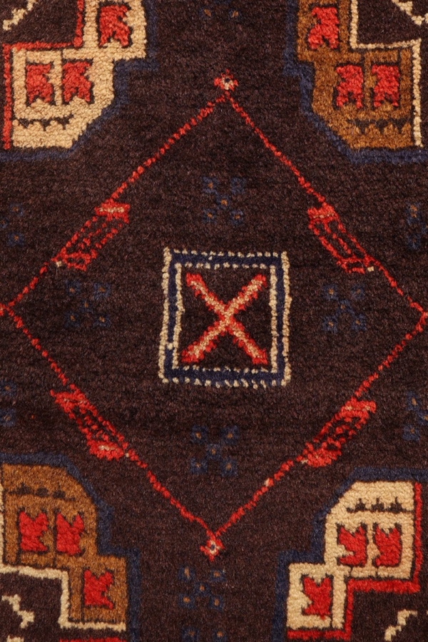 Antique Madad Khani Baluch rug from Afghanistan. 256×92 cms - Image 5