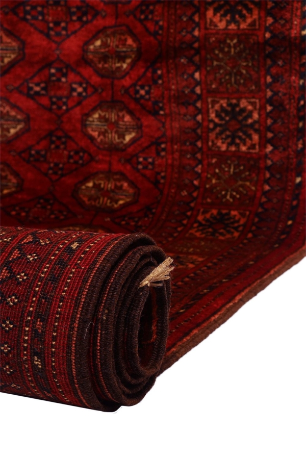 Antique Mouri Turkman rug from Afghanistan. 455×87 cms - Image 6