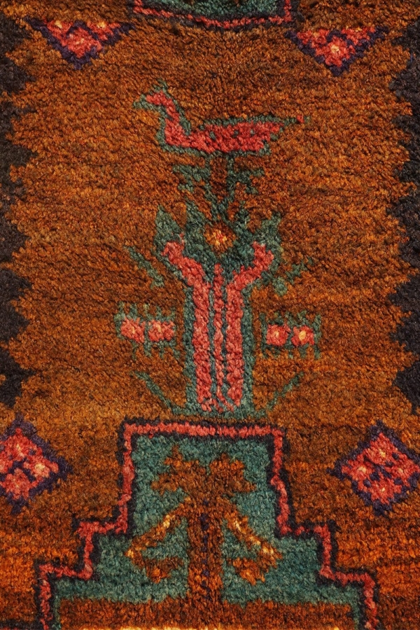 Alfombra antigua Herat Madad Khani Baluch, Afganistán. 238×107 cms - Imagen 6