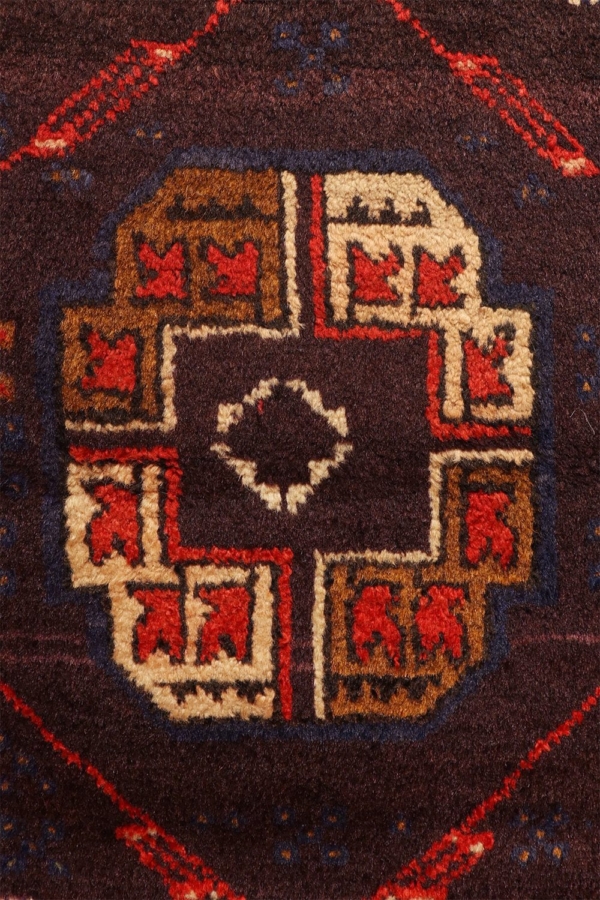 Antique Madad Khani Baluch rug from Afghanistan. 256×92 cms - Image 6
