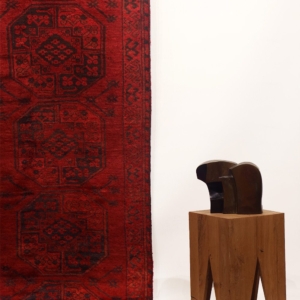 Alfombra antigua Aqcha Ersari Turcomana, Afganistán. 216×87 cms