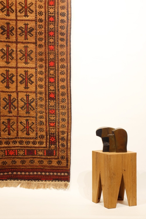 Alfombra semi antigua Baluch, Afganistán. 230x114 cms