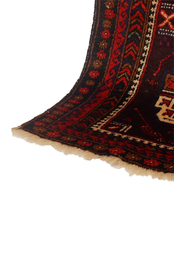 Antique Madad Khani Baluch rug from Afghanistan. 256×92 cms - Image 9