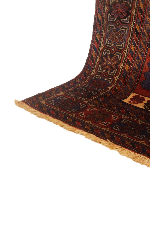 Vintage Herat Baluch war rug from Afghanistan. 227×148 cms - Image 9
